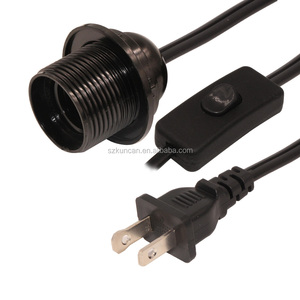 Support de pied américain E14 E27 alimentation avec interrupteur de gradateur Usa fil d'éclairage ampoule lampe au sel cordon avec prise et interrupteur