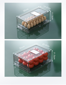 Nhựa tủ lạnh tổ chức thực phẩm BPA free Trái Cây Rau giữ tươi lưu trữ <span class=keywords><strong>container</strong></span> - Product Image 2