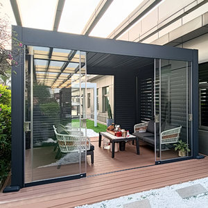 Pérgola Exterior Motorizada de Aluminio con Revestimiento en Polvo, Tamaño Personalizado, Decoración de Jardín, Gazebo, Estilo Natural IM 22 - Product Image 1