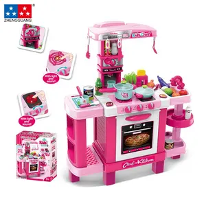 Zhengguang Kids Pretend Play Kitchen Play Sets Toy Induction Lighting Kitchen Accessories Set Girls Kitchen Toy Cooking Tool