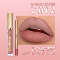 Kit de maquillage pour les lèvres, gloss à lèvres et crayon à lèvres, imperméable, longue durée, rouge à lèvres liquide mat, vente chaude