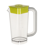 Carafe à eau en PC de qualité alimentaire avec poignée - Carafe à boisson transparente avec couvercle coloré pour café et maison Bouilloire à eau durable