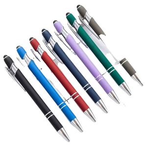 Regalos Empresariales, Bolígrafo de Punta Redonda con Cubierta Suave, Bolígrafo Promocional de Metal Reforzado con Goma, Bolígrafo Táctil de Aluminio, Bolígrafos con Logotipo Personalizado - Product Image 1