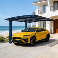 Cochera Moderna de Aluminio de Lujo con Diseño Elegante para Entrada de Vehículos de Villas y Decoración de Jardines Exteriores