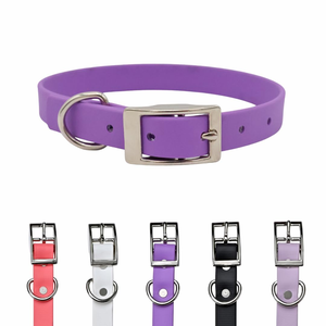 Wholesale Soft Pvc Waterproof Dog Buckle Collar Leash with Name Tag Luxury Fashion Adjustable Dog Collar Lead Set - Product Image 5