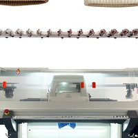 Machine à tricoter plate jacquard entièrement automatique à cavité unique, système unique, avec moteur, engrenage et roulement, largeur de tricotage de 36 pouces pour chapeaux