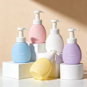 Bouteilles rondes en plastique blanches personnalisées de 250 ml et 300 ml avec pompe à mousse pour savon pour les mains, lotion pour le corps, shampoing - Product Image 3