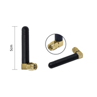315MHz 433MHz 868MHz 915MHz 2,4 MHz G LTE 4G Wifi codo polaridad inversa RP SMA macho ángulo recto R/A Antena de varilla de goma de doble banda