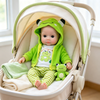 16 Zoll große, vollständig aus Silikon gefertigte Baby-Puppe für Hebammen- und Pflegeausbildung, gewichtete, lebensechte Neugeborenen-Puppe mit realistischem Gefühl und beruhigender Wirkung.
