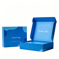 Boîte en carton ondulé noir personnalisée, boîte d'abonnement de luxe, boîte d'emballage pour envoi postal avec logo à l'intérieur