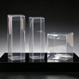 Caja de embalaje PET APET transparente reciclable personalizada, caja de plástico PVC transparente para minoristas con tapa para exhibición de múltiples productos - Product Image 1
