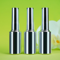 10ml personnalisé vide rond vernis à ongles bouteille argent Chrome colle à ongles conteneur emballage vide Gel vernis bouteille avec brosse 10ml