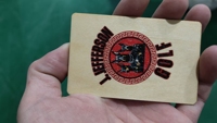 Custom UV Print Bamboo Basswood 13,56 MHz RFID NFC Key Card y tarjeta de visita para el programa de lealtad