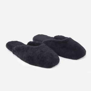 Mules plates de luxe en <span class=keywords><strong>peau</strong></span> de mouton véritable, fourrure de mouton, pantoufles en laine <span class=keywords><strong>d</strong></span>'<span class=keywords><strong>agneau</strong></span> pour femmes - Product Image 1