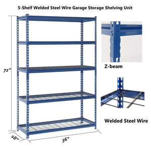 Étagère multifonctionnelle en acier au carbone à 3 niveaux, 36 po de large, 24 po de profondeur, à fixation par rivets, sans boulons, protection anticorrosion, capacité de 800 lb, en forme de L - Product Image 4