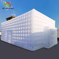 Grand Cube fête de mariage Led lumière tente gonflable blanc carré chapiteau Bar Pub événement boîte de nuit gonflable