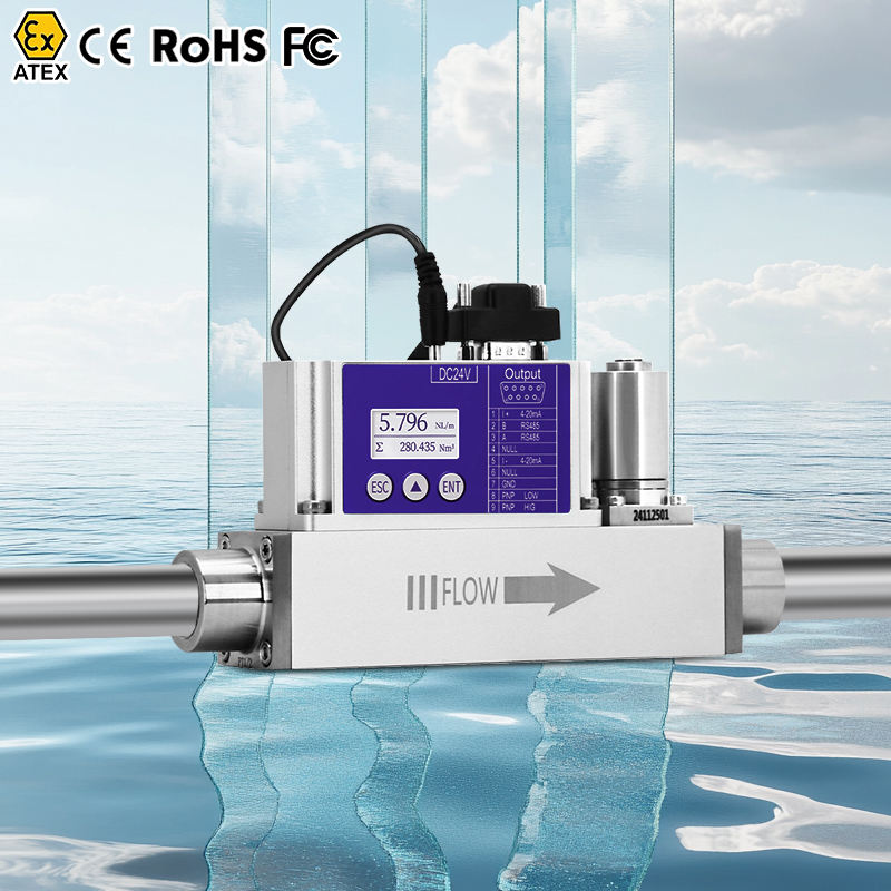 Gas Air Flowmeter Nitrogen Flow Meter Digital Gas Flow Meter Compressed ...