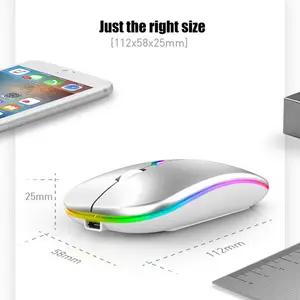 Slim Dual Mode Mouse BT 2.4G Battery Wireless Mouse With 3 Adjustable DPI