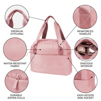 Sac de sport unisexe pliable et extensible en polyester avec fermeture éclair, étanche, pour yoga, week-end, gym, voyage
