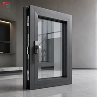 Ventanas Abatibles de Aluminio Resistentes a Huracanes con Doble Vidrio Templado para Casas Residenciales Costeras