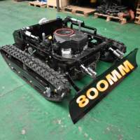 Robot pemotong rumput pengendali jarak jauh pendakian 45 ° dengan salju POW GPS mendorong sendiri mesin pemotong diam Zero-turn harga rendah