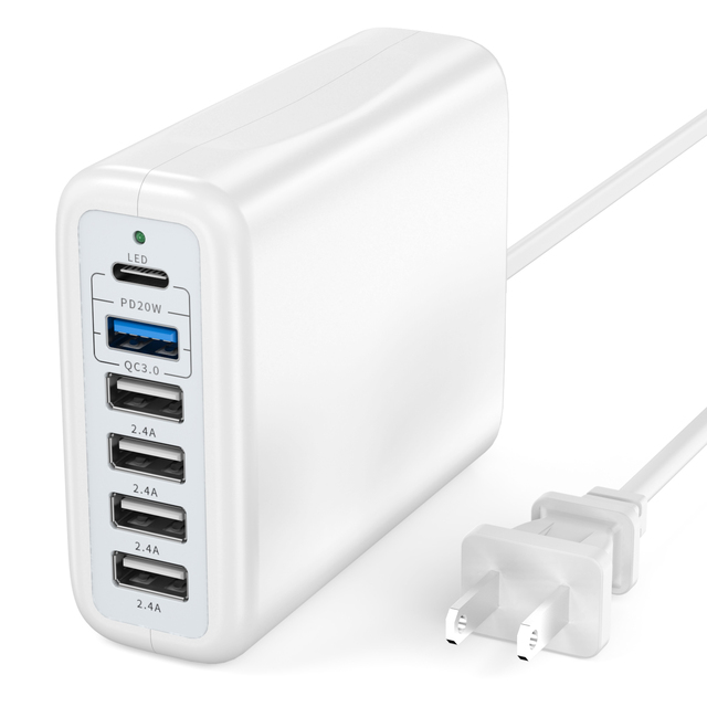EU/UK/US Plug Electric Multi Dock 6 USB Charging Port 100W OTP Protection USB Charger Station for Mobile Phone