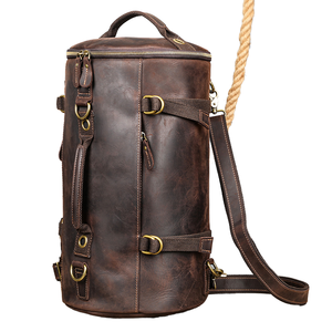 Vintage Leather <b>Travel</b> Backpack <b>Men</b> Large Capacity Duffle <b>Bag</b> Zipper Shoulder Luggage <b>for</b> Outdoor <b>Travel</b> - Product Image 1