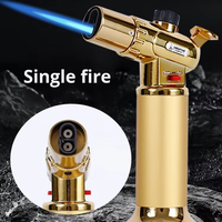 Briquet gonflable Hongjing à double flamme, coupe-vent, grande puissance, pistolet de soudage, pour barbecue extérieur et cigares