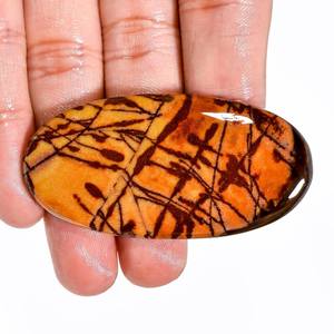 Par de cabujones de jaspe australiano de primera calidad, piedras preciosas naturales pulidas de corte ovalado suelto para la fabricación de joyas - Product Image 4