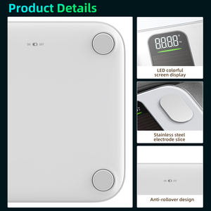 Độc đáo thông minh Phòng tập thể dục bó: Quang Điện Cơ Thể chất béo quy mô + ứng dụng, 180kg BMI/nước/<span class=keywords><strong>BMR</strong></span> phân tích, CE/FCC/ROHS chứng nhận nhà sản xuất - Product Image 2