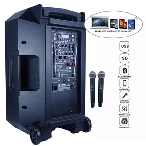 Ensembles de karaoké portables alimentés par batterie 1300W 15 pouces avec woofer, DJ/PA, boîte à son, LED+Support+Micro+Égaliseur+ECHO+MP3+RC Bocina Parlante - Product Image 6