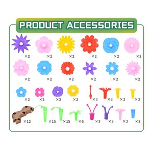 Ensemble de construction de jardin de fleurs Construire un jeu d'empilage Activité éducative préscolaire Anniversaire Noël Nouvel An pour fille - Product Image 6