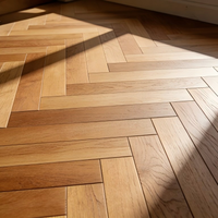 Plancher SPC Chevron 6mm 8mm Étanche à Clipser Effet Arête de Poisson pour Salon, Ignifuge et Écologique, Garantie 5 Ans