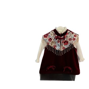 Tongxingyuan Children's Velvet Cheongsam Dress Thickening New Year Outfit Traditional Chinese Style With Label - Product Image 5