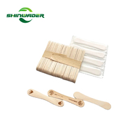 Cuillères à glace en bois biodégradables personnalisées à prix d'usine jetables avec logo