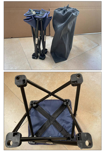 Silla Plegable de Camping de Aleación de Aluminio para Exteriores, Tela Oxford, Fácil de Transportar, con Soporte para Lámpara y Bandeja para Cebo, para <span class=keywords><strong>Pesca</strong></span>, Senderismo y Picnic - Product Image 6