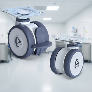 Rueda giratoria plana de 2.5 pulgadas sin olor, de nailon, con especificaciones <span class=keywords><strong>para</strong></span> carrito, rueda de 360 grados, <span class=keywords><strong>ruedas</strong></span> giratorias reforzadas <span class=keywords><strong>para</strong></span> <span class=keywords><strong>muebles</strong></span> <span class=keywords><strong>pesados</strong></span> - Product Image 1