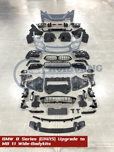 Kit carrozzeria auto per <span class=keywords><strong>BMW</strong></span> <span class=keywords><strong>serie</strong></span> 8 G14/G15/G16 <span class=keywords><strong>2019</strong></span> + aggiornamento a F91/F92/F93 <span class=keywords><strong>1</strong></span>:<span class=keywords><strong>1</strong></span> ampio M8 nuovo modello con parafanghi del cofano del paraurti posteriore anteriore - Product Image 6