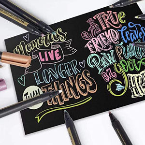 Marqueurs de peinture couleur métallique, stylo marqueur permanent personnalisé pour la peinture sur céramique, verre, tasse, plastique, album photo, fabrication de cartes - Product Image 1