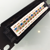 Panel Patch Modular CAT6 UTP 48 Port RJ45 2U 19 Inch untuk Rak, Panel Kabel Jaringan Berkualitas Tinggi 48 Port RJ45