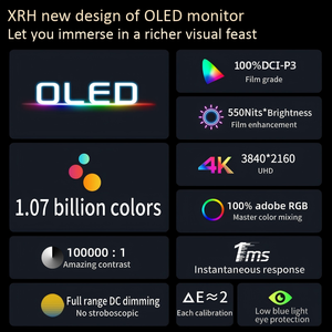 מוצר מבוקש מסך נייד AMOLED בגודל 13.3 אינץ', 14 אינץ', 15.6 אינץ', 17.3 אינץ' עם מסך מגע ברזולוציית <span class=keywords><strong>4K</strong></span> עבור PS4/5, סוויץ', מחשב נייד למשחקים, וידאו ועסקים - Product Image 2