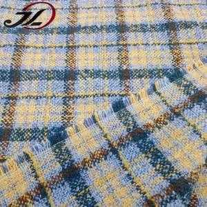 Hete Verkoop Zware Dobby Tweed Kleurrijke Geweven Polyester Geruit Stof Voor Jas, Jurk, Tas Blazer - Product Image 6