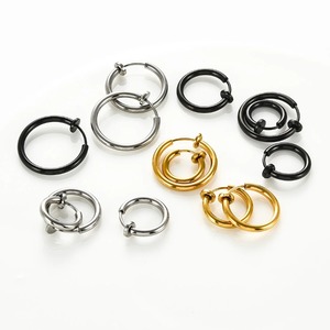 Sunling 1 Par de Pendientes de Aro con Clip de Acero Inoxidable para Hombre y Mujer, 12/14/16/18/20MM, Sin Perforación, Falsos, para Oficina/Trabajo - Product Image 5