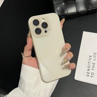 Casing HP Kristal Mengkilap Candy Makaron Untuk IPhone 17 16 15 14 13 12 11 Pro Max Pelindung Kamera Kaca Keras