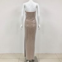 Dropshipping Robes de soirée de luxe Femmes Sexy Long Rhinestone Shiny Bodycon Dresses Femme Bling Sexy Party Dresses