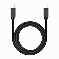 Kabel USB-C ke C 1M Bahan TPE 3A Pengisian Cepat 480 Mbps Hitam Putih untuk iPhone 16 15 untuk iPad untuk Laptop untuk Samsung