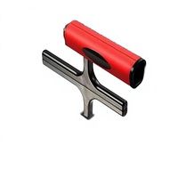 Spatule de finition industrielle haut de gamme sans clou pour mastic et argile de diatomée, outil de polissage, truelle de finition 24*10cm à coins carrés avec manche en plastique