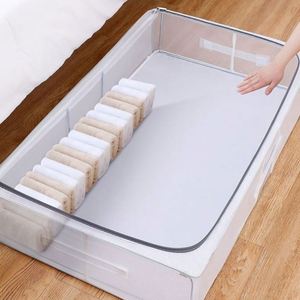Bathliving Room Home Clothing Plastic <b>Folding</b> Durable Transparent Storage Design <b>Bed</b> Box Modern Bedroom Furniture - Product Image 3