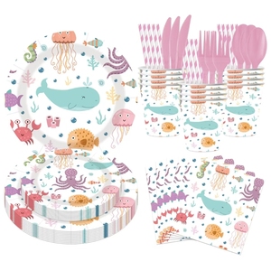 Platos de Papel Desechables de Cartón Blanco Ecológicos y Compostables Personalizados para Fiestas de Cumpleaños, Juego de <span class=keywords><strong>Vajilla</strong></span> para Pastel, Aptos para Alimentos - Product Image 1