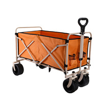 Nouvelle remorque de camping jumbo avec roues tout-terrain, chariot pliable en acier pour le camping et les pique-niques en plein air